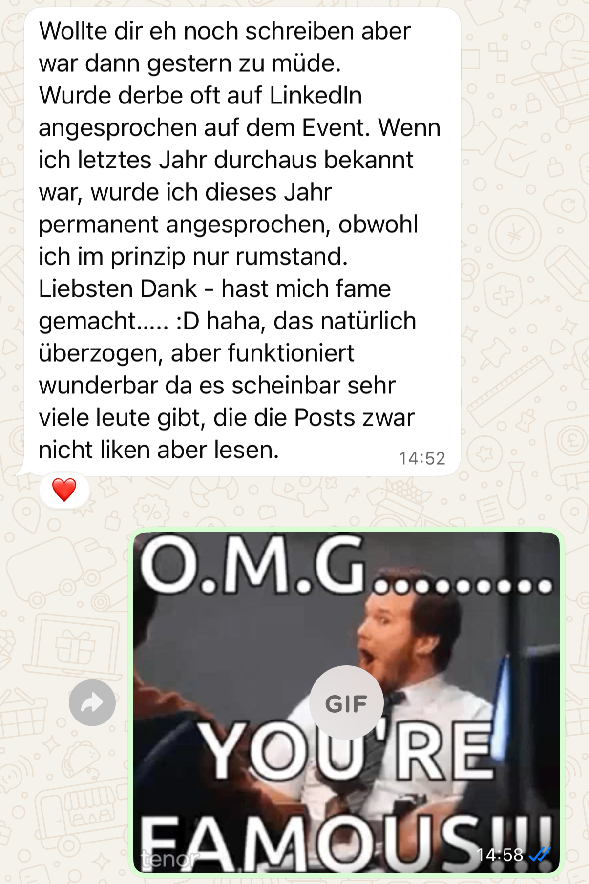 Permanent angesprochen auf Events — LinkedIn-Sichtbarkeit, die offline wirkt.
